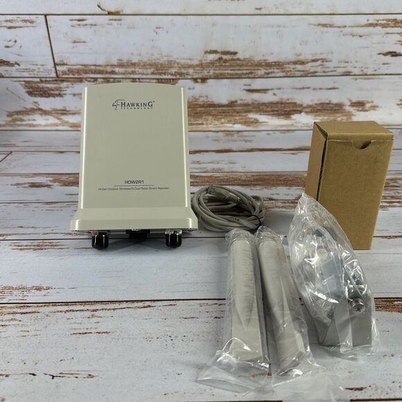 Hawking HOW2R1 Hi-Gain Outdoor Dual Radio Smart Repeater For Parts Only - Picture 1 of 8